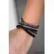 Put On Your Game Face Black Bracelet