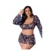 Hazy Dayz Shrooms Crop Top W/skirt & Thong - Black Qn