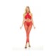 Pink Lipstick Gives You Hell Halter Bra, Pantyhose & G-string Red O/s