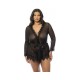 Provence Short Robe - Black 1x/2x
