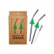 Holiday Tree Reusable Stainless Steel (dishwasher Safe) Straws - Pack Of 2