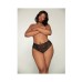 Dreamgirl Lace Tanga Open-crotch Panty And Elastic Open Back Detail Black 3x