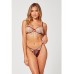 Holiday Rhinestone Bra W/underwire Open Cup & G-string Wine L/xl
